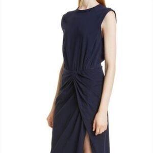 10 Crosby Derek Lam Sleeveless Navy Midi Dress XS New